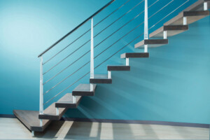 Floating stair beech or oak treads traversal rods of glass balustrade1 Floating stair beech or oak treads traversal rods of glass balustrade1
