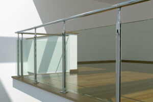 Feature contemporary polished stainless steel and glass blaustrade1 Feature contemporary polished stainless steel and glass blaustrade1
