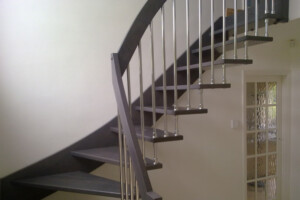 Modular cantilevered staircase in beech with chrome spindels harroage north yorkshire1 Modular cantilevered staircase in beech with chrome spindels harroage north yorkshire1