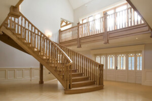 Period oak staircases helical design with hand crafted spindles and newel posts and handfinished London Period oak staircases helical design with hand crafted spindles and newel posts and handfinished London